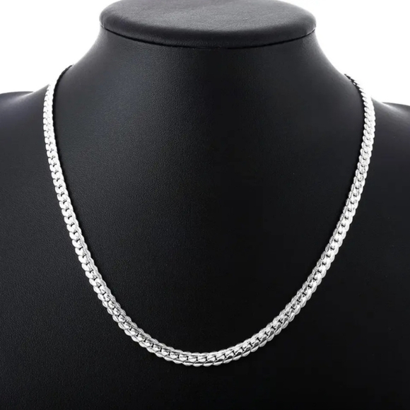 Silver Plated Chain Necklace Women & Men - Picture 6 of 11